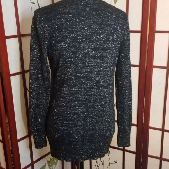 Victoria's Secret Dressy Black Sequined Cardigan GORGEOUS - Size M - Picture 4 of 12